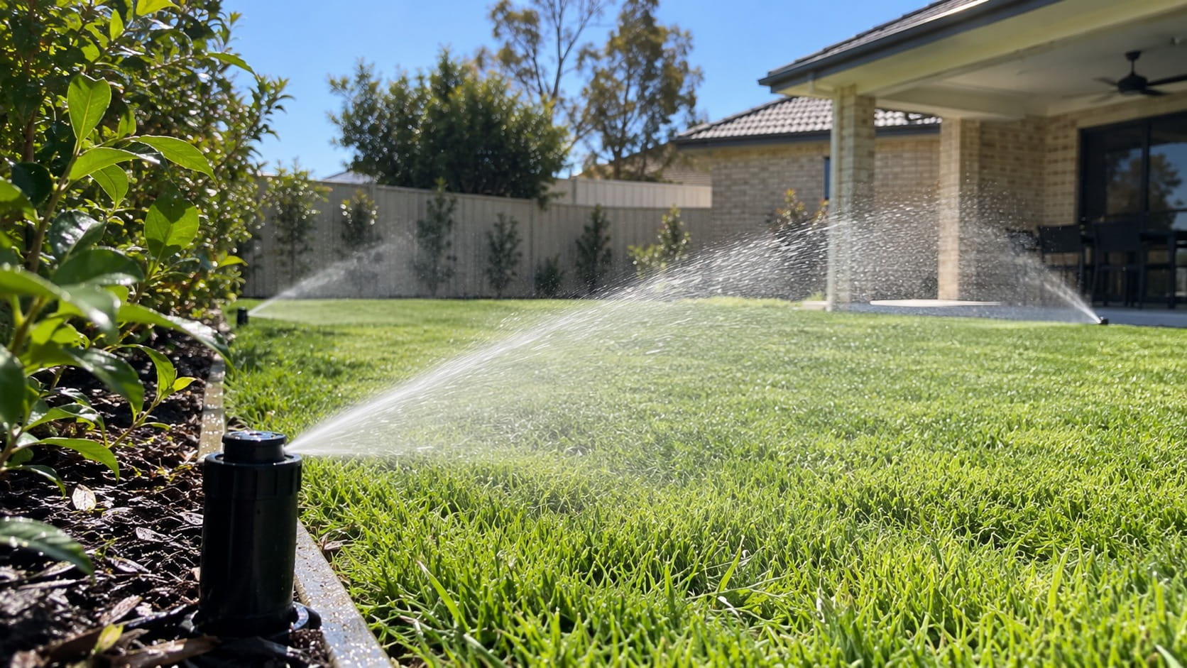 Automatic watering system controller for a Perth lawn