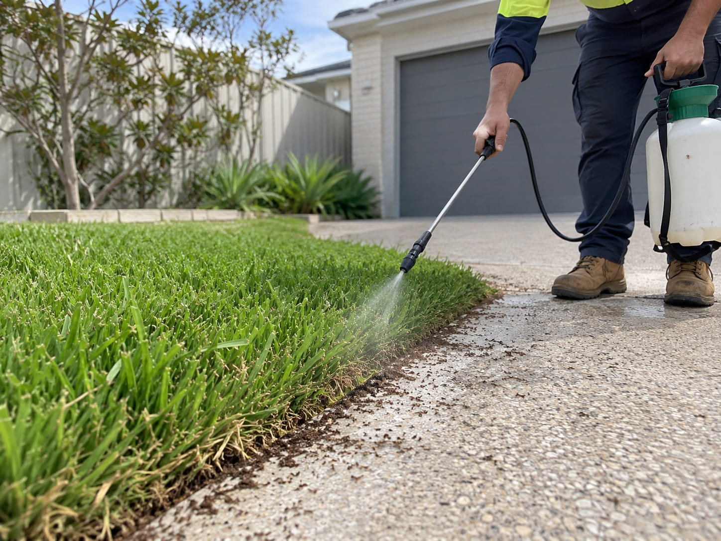 Lawn being inspected for pests in Perth